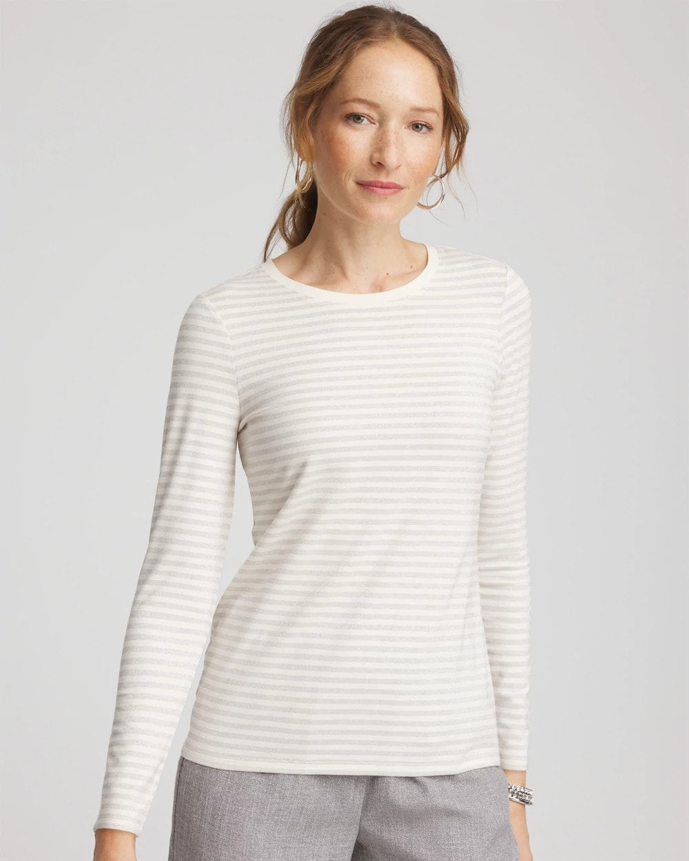 English Cream Metallic Layering Tee