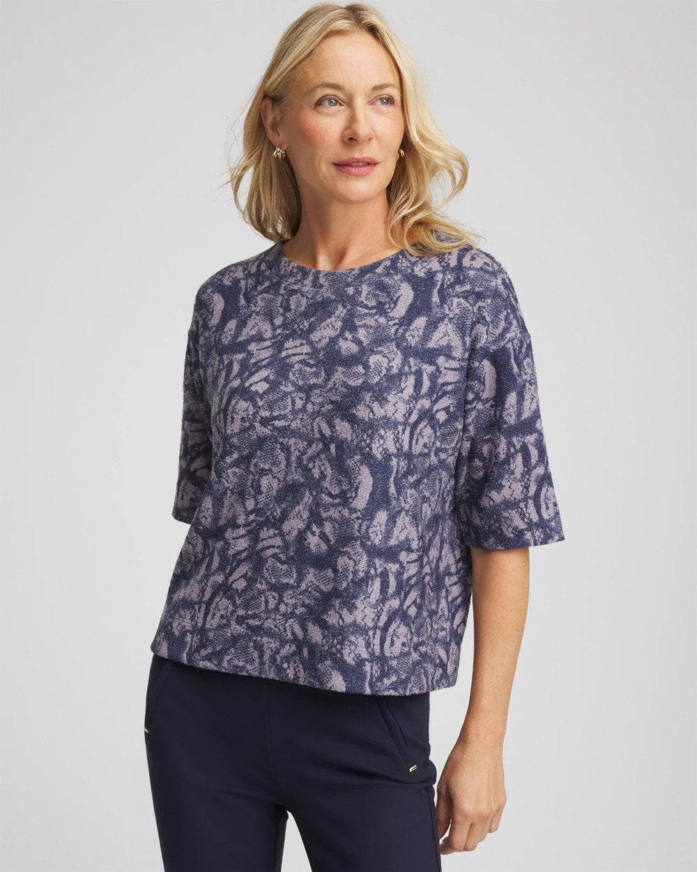 Indigo Sky Animal Cozy Crewneck Tee