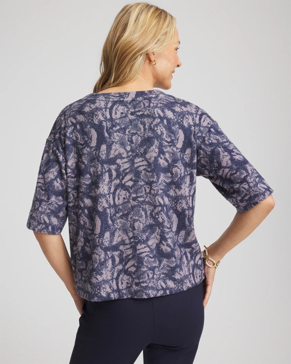 Indigo Sky Animal Cozy Crewneck Tee