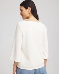 Ecru Soutache Embroidered Wildflower Top