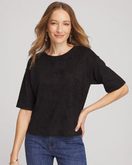 Black Cozy Crewneck Tee