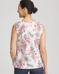 Alabaster Floral Sleeveless V-Neck Tank