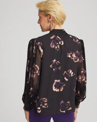 Black Fjord Flora Opaque Crepe Blouse