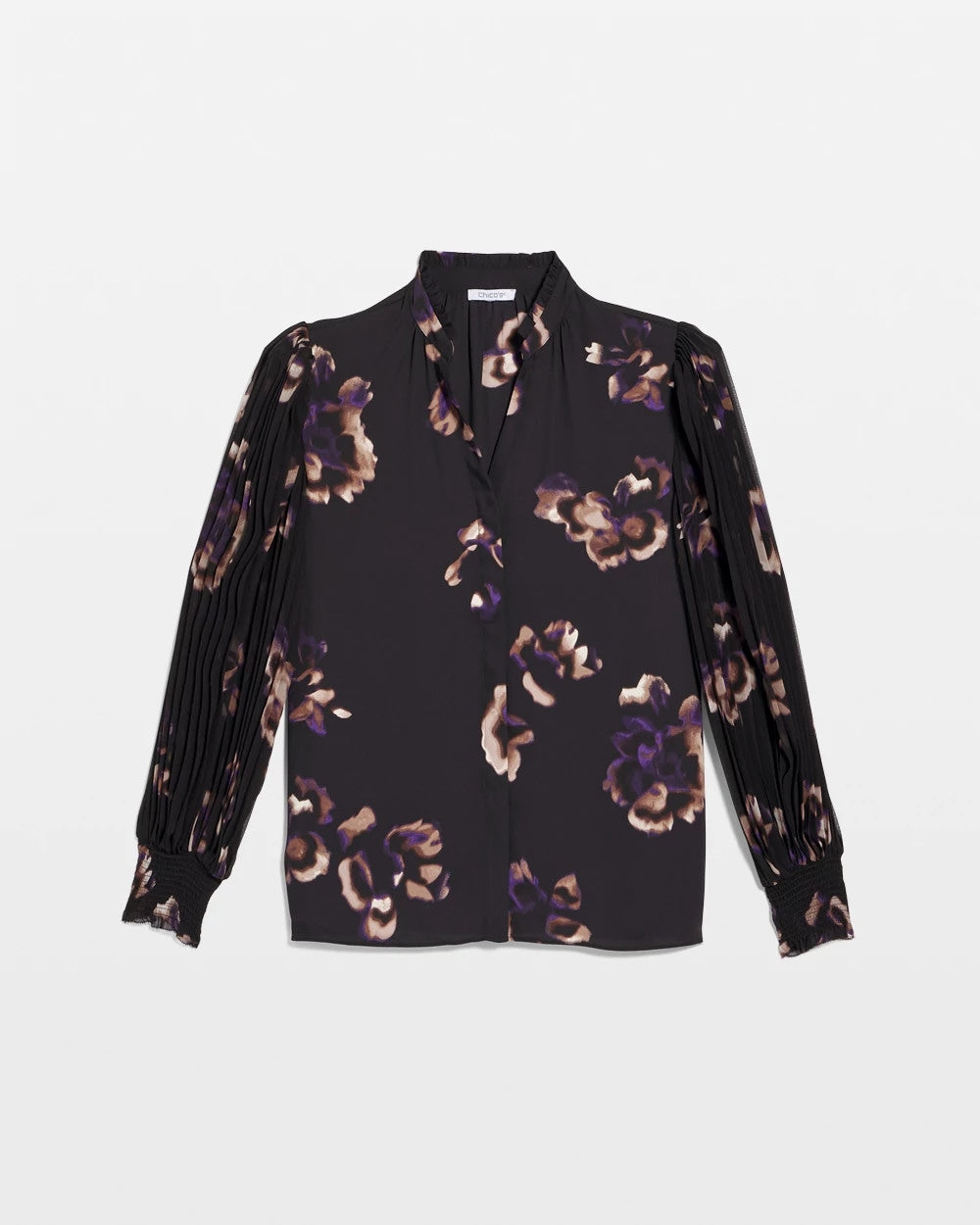 Black Fjord Flora Opaque Crepe Blouse