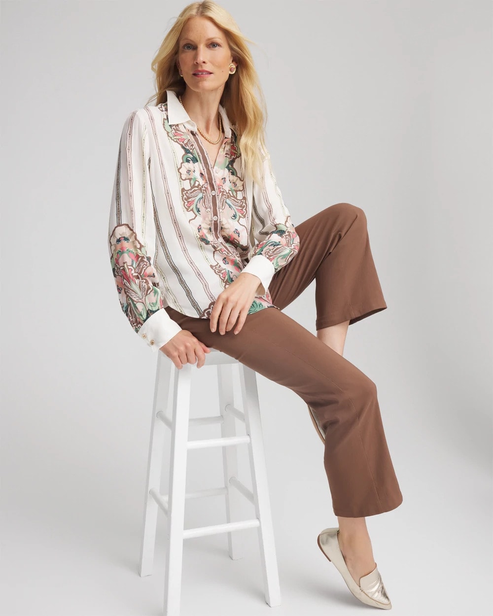 Ecru Silky Classic-Fit Shirt