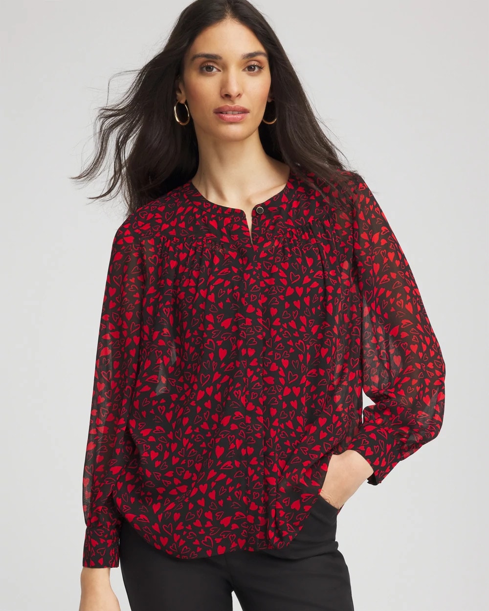 Love Letter Red Lover Girl Georgette Blouse