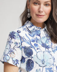 Lush Iris Butterfly Voile Short Sleeve Shirt