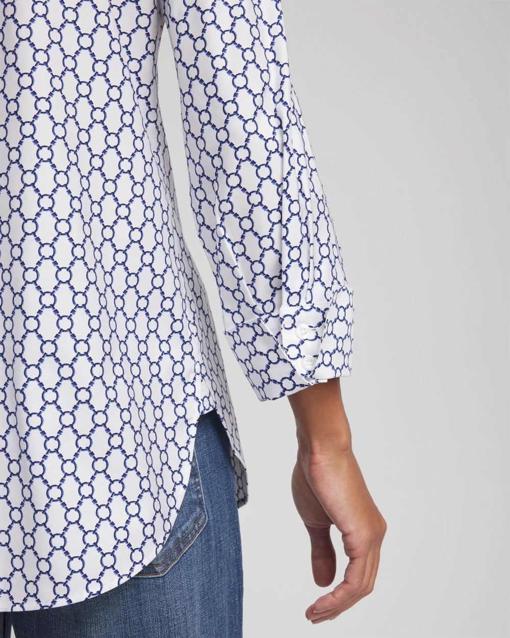 Passport Blue No Iron™  Chain Connection Shirt