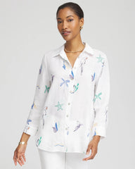 Optic White No Iron™ Island Linen Shirt