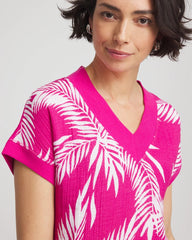 Crushed Berries Zenergy® Tropical Gauze Top