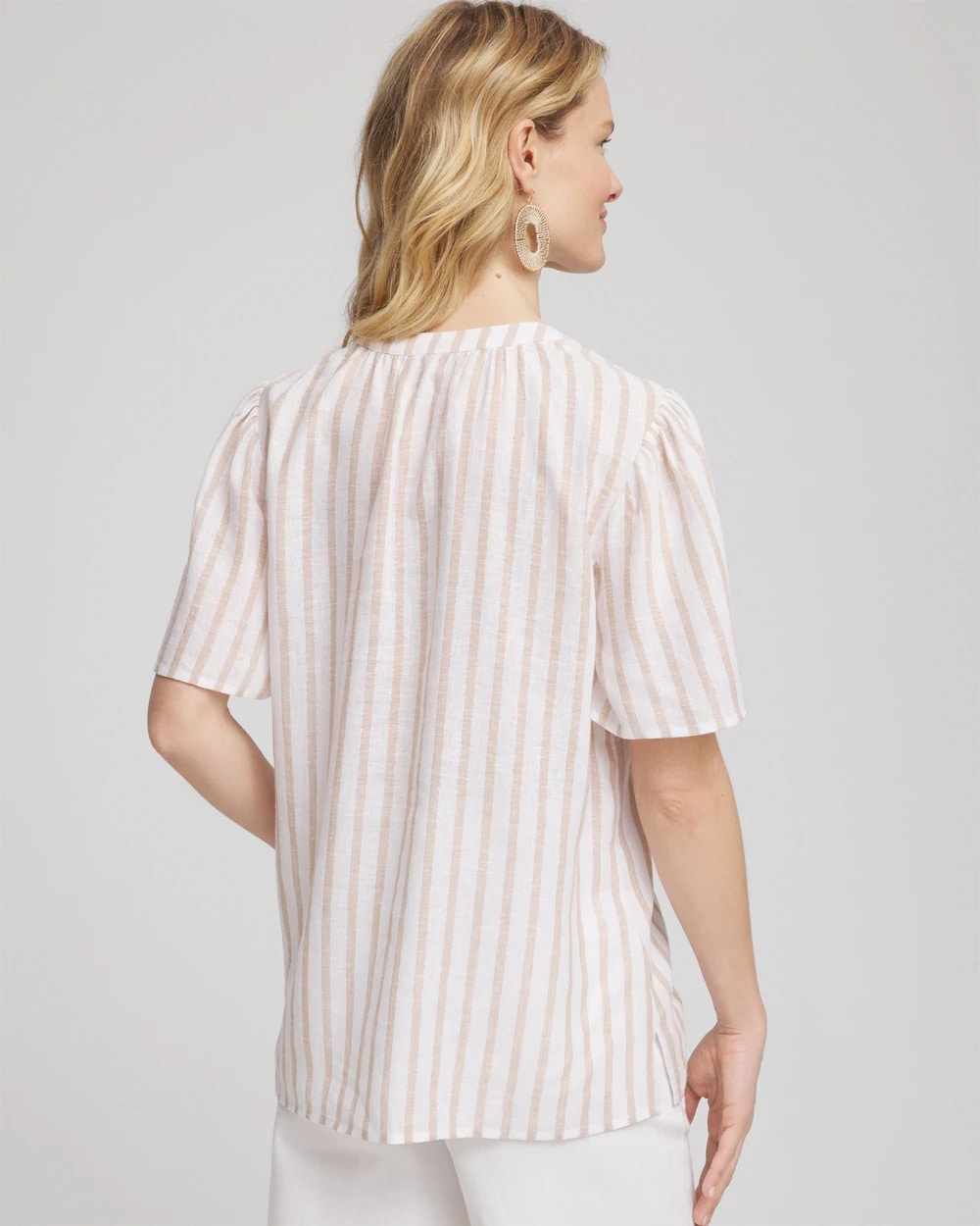 Sycamore Striped Linen Popover Shirt