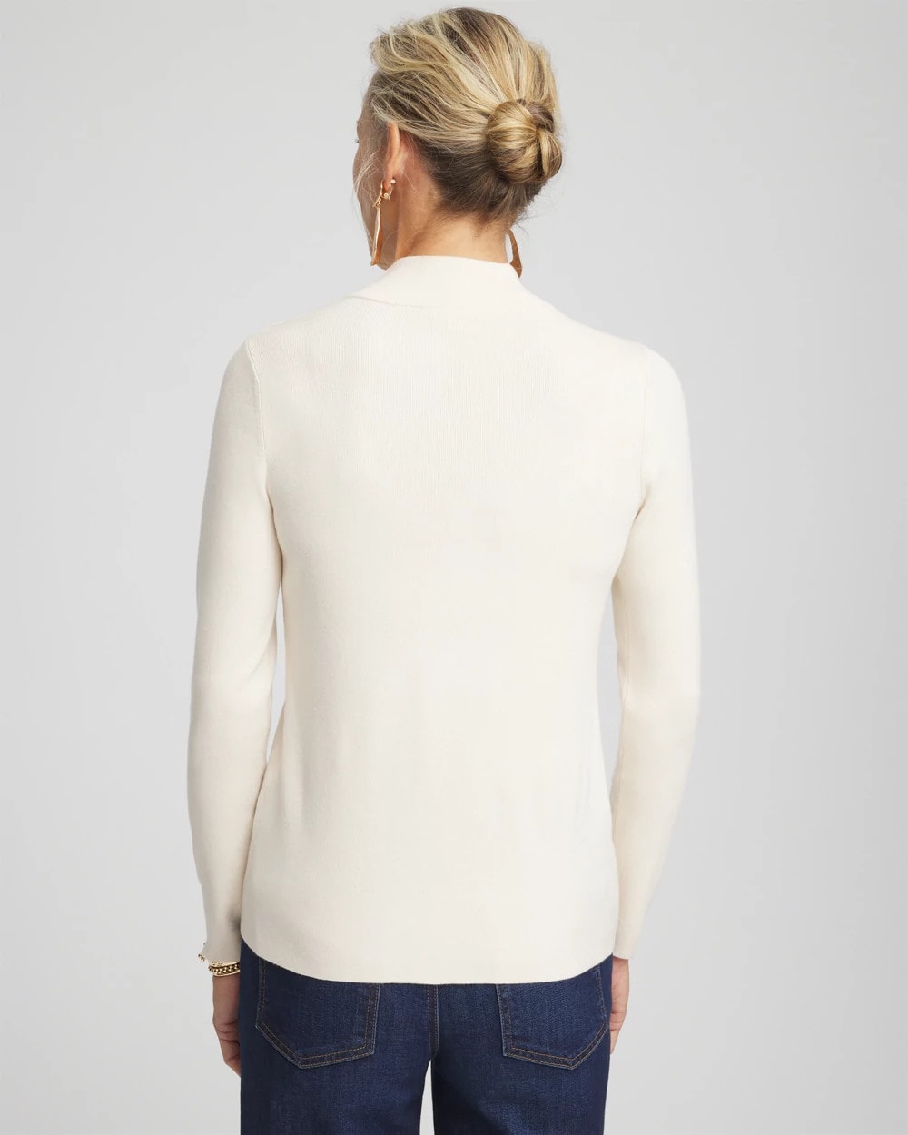 English Cream Ella Mockneck Sweater
