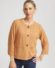 Burnt Sienna Tweed Cropped Sweater