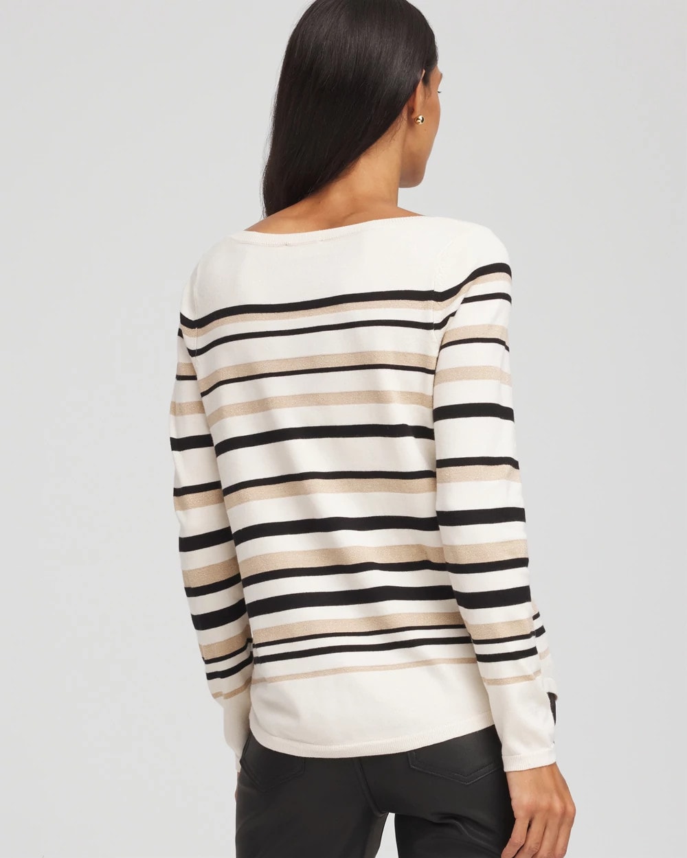 English Cream Ella Stripe Boatneck Sweater