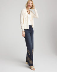 English Cream Cable Knit Fringed Sweater