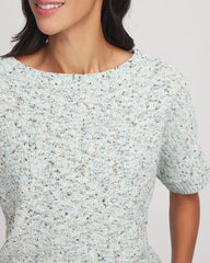 Blue Menthe Textured Dolman Pullover Sweater