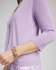 Gentle Lavender Summer Romance Short Cardigan