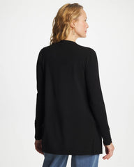 Black Ella Ottoman-Trim Cardigan