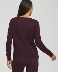 Night Bloom Embellished Crewneck Cardigan