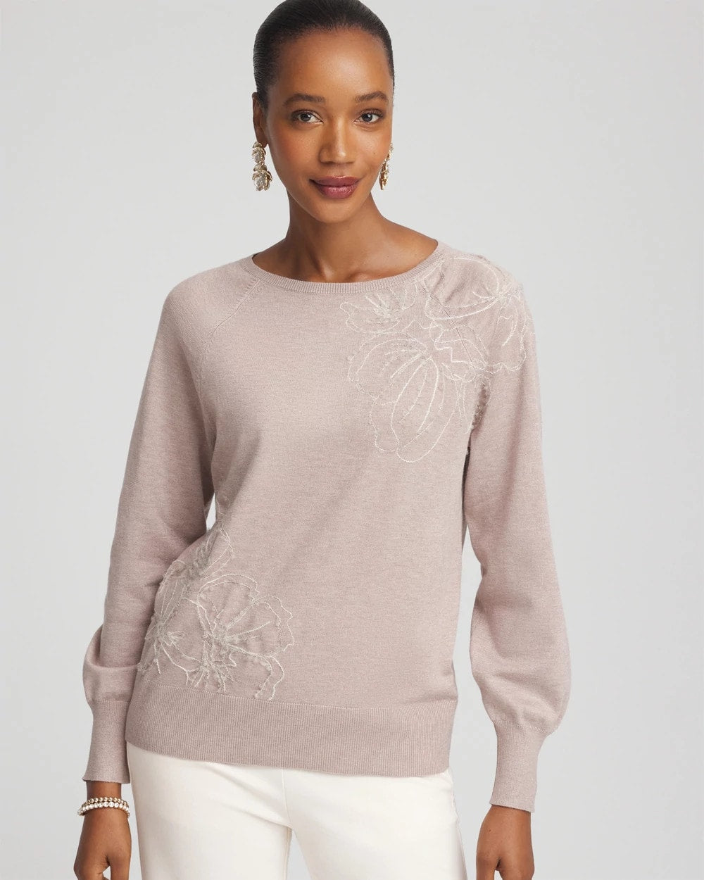 Rocky Mountain Embroidered Pull-Over Boatneck Sweater