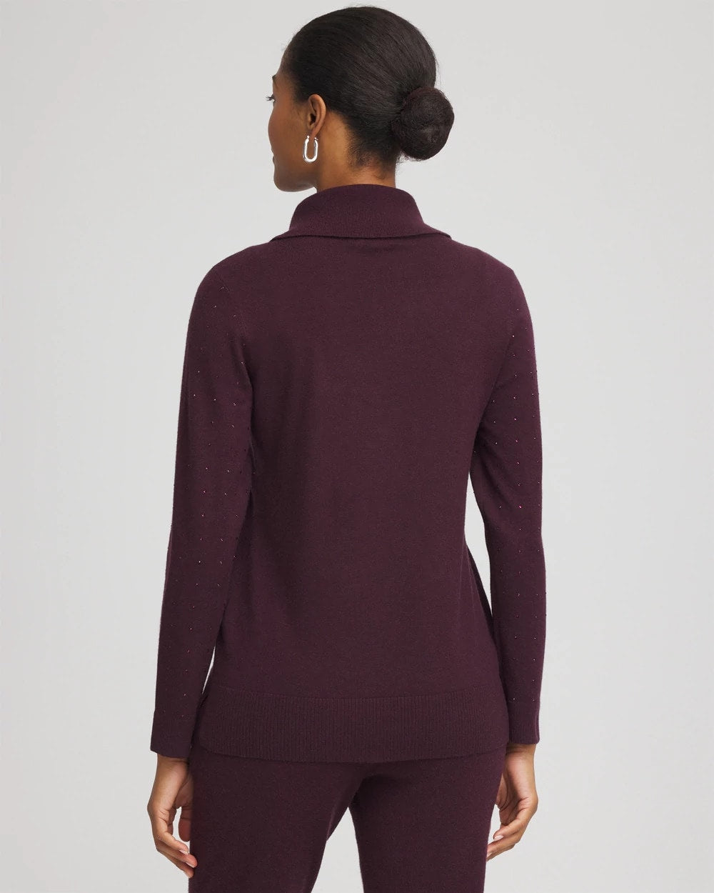 Night Bloom Zenergy® Luxe Diamante Cowlneck Tunic