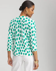 Alabaster Polka-Dot Summer Romance Short Cardigan