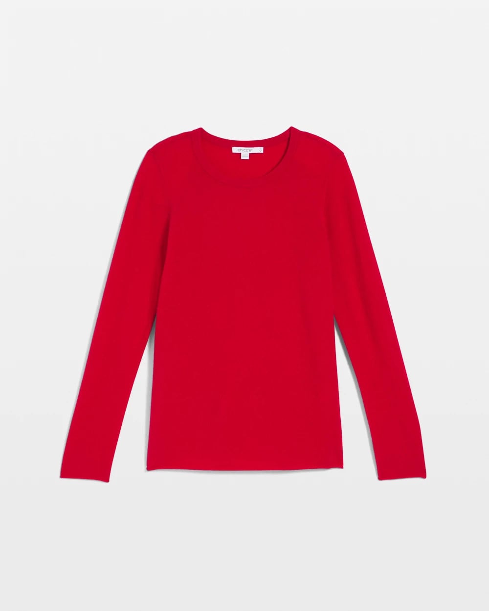 Red Crewneck Cashmere Pullover Sweater