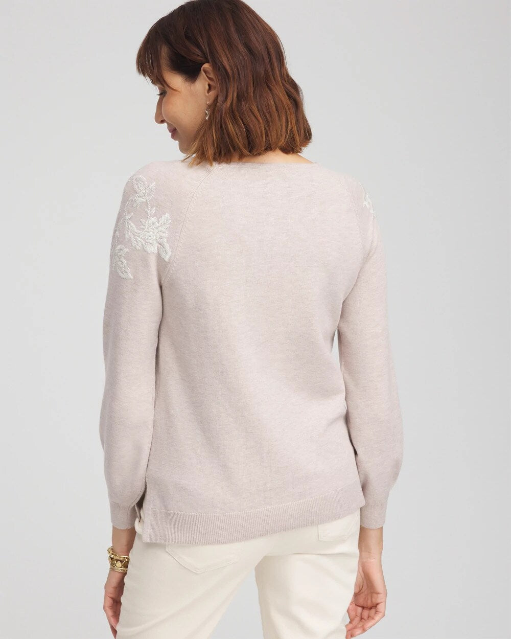 Helium Embroidered Boatneck Sweater