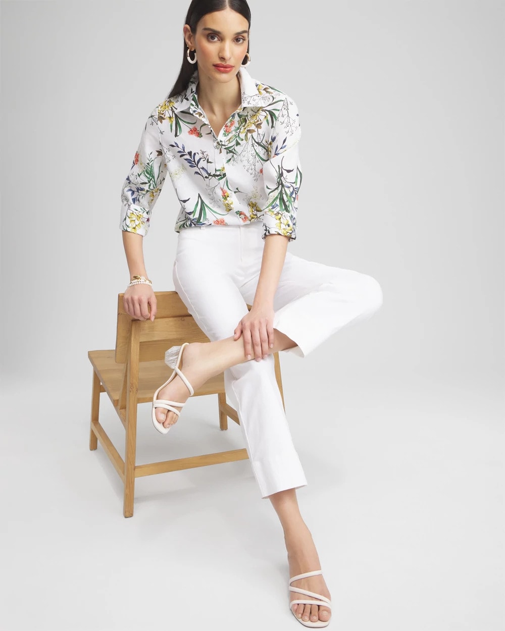 Alabaster Trapunto Straight Leg Cropped Pants
