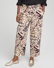 Caramel Apple Bengal Marks Crepe Pull-On Ankle Pants