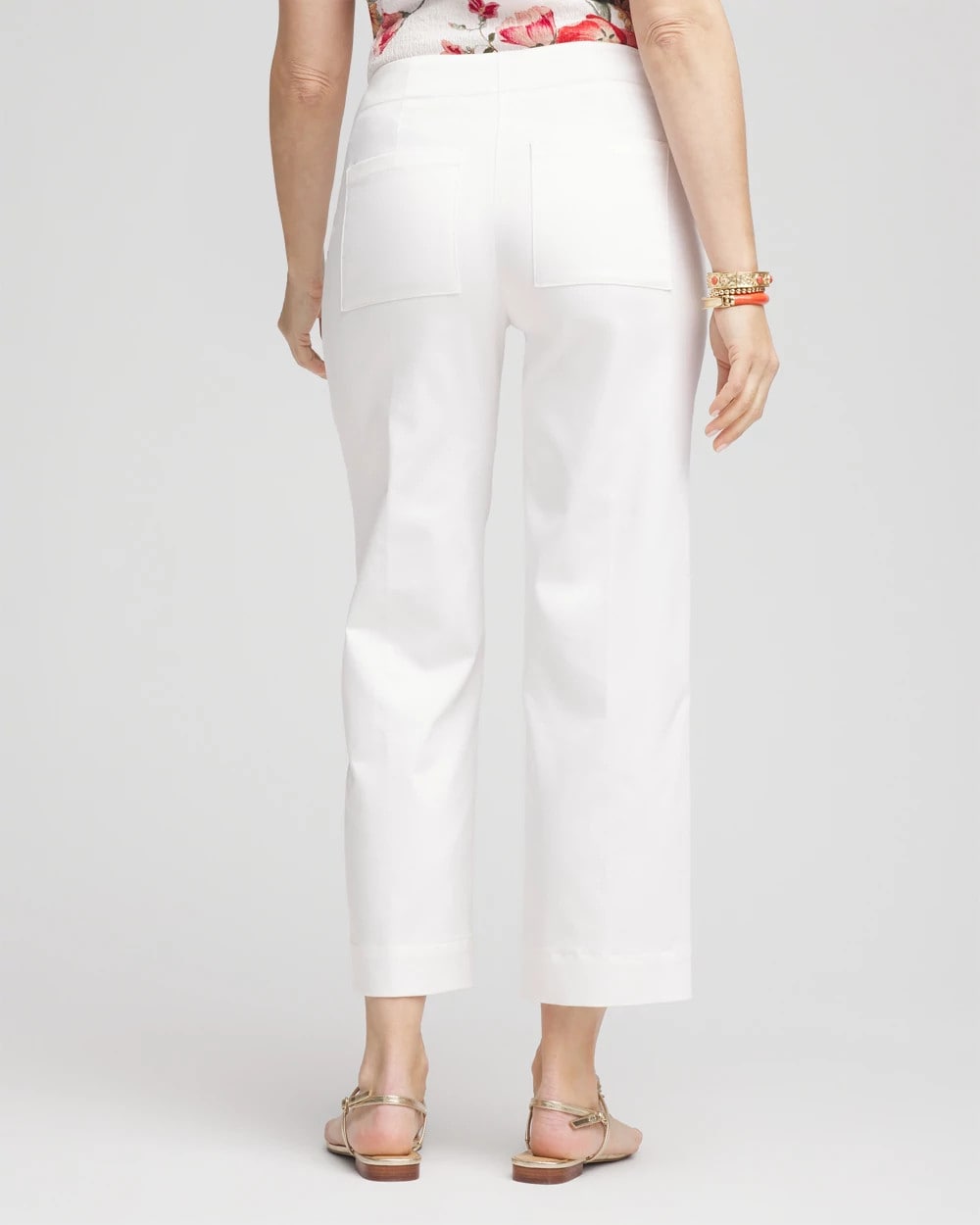 Alabaster Sateen Cutout Cropped Pants
