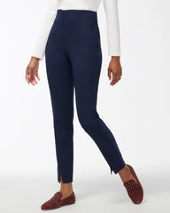 Ink Bi-Stretch Front Seam Slit Ankle Pants