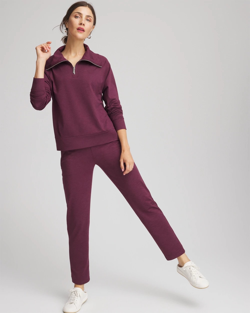 Blackened Burgundy Zenergy® Cloud Tapered Ankle Pants
