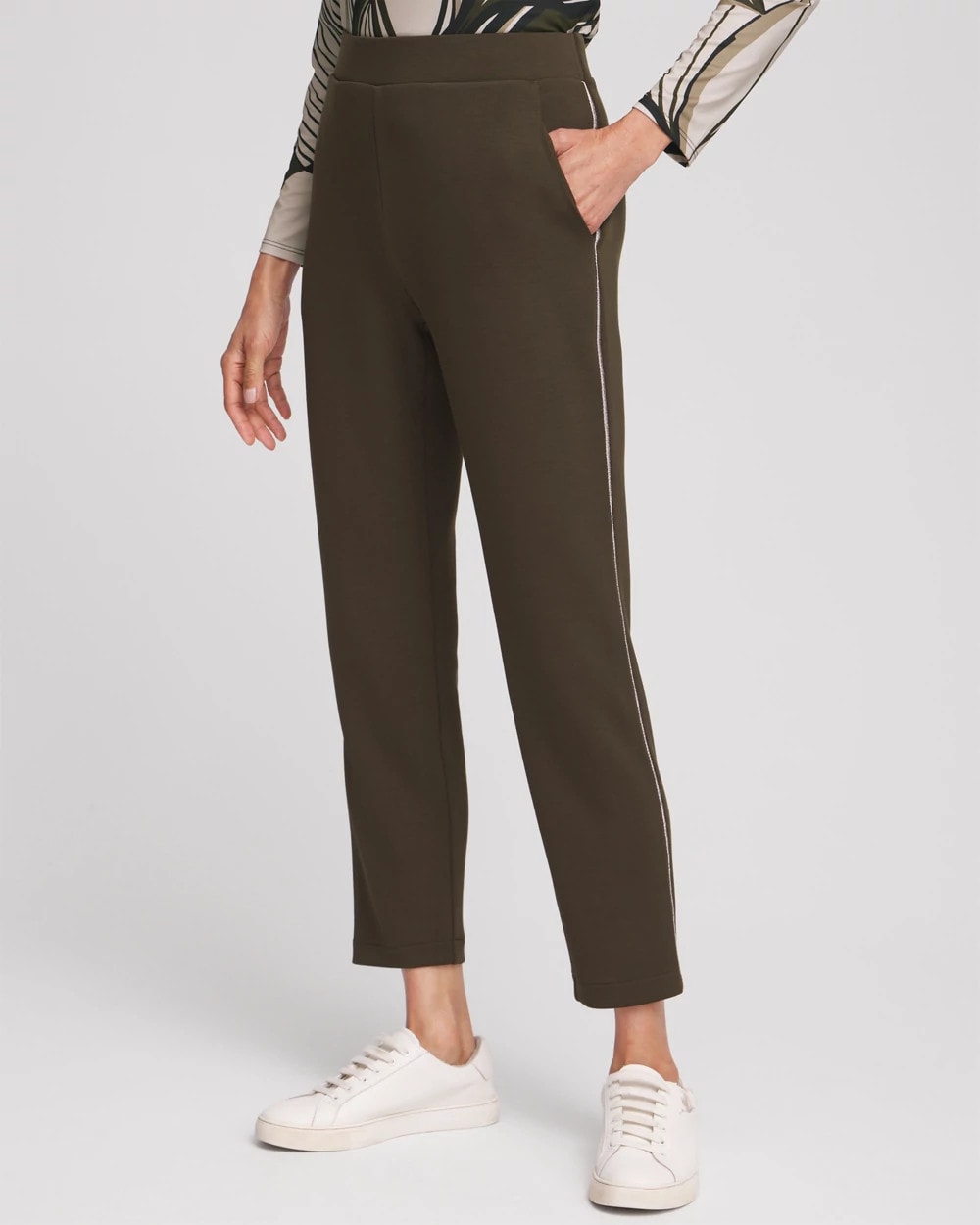 Primordial Forest Zenergy® Caviar Bead Scuba Ankle Pants