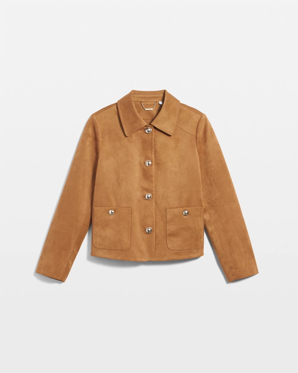 Burnt Sienna Suede Cropped Jacket