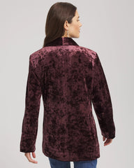 Night Bloom Crushed Velvet Blazer