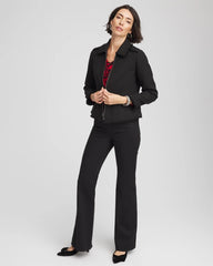 Black Bouclé Peplum Jacket