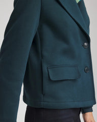 Teal Shadow Plush Knit Blazer