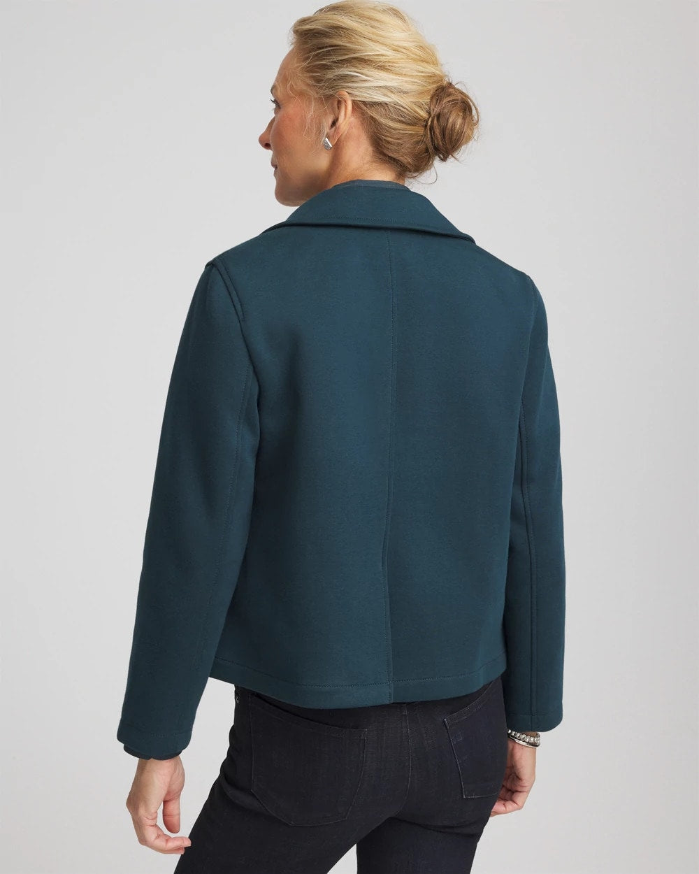Teal Shadow Plush Knit Blazer