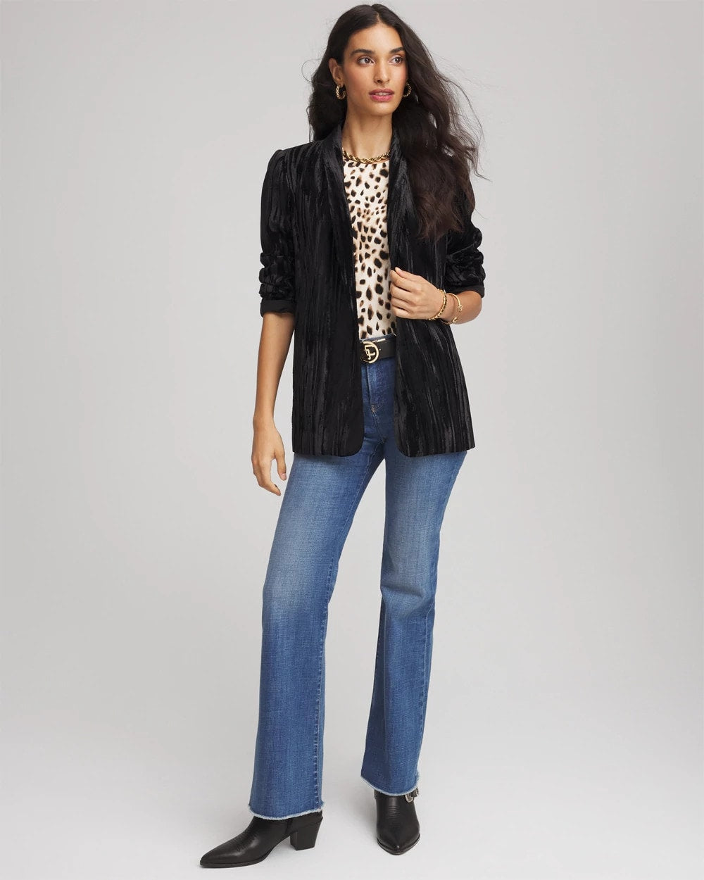 Black Velvet Shawl Collar Blazer