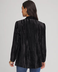 Black Velvet Shawl Collar Blazer