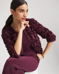 Blackened Burgundy Travelers™ Collection Textured Rosette Jacket
