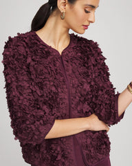 Blackened Burgundy Travelers™ Collection Textured Rosette Jacket