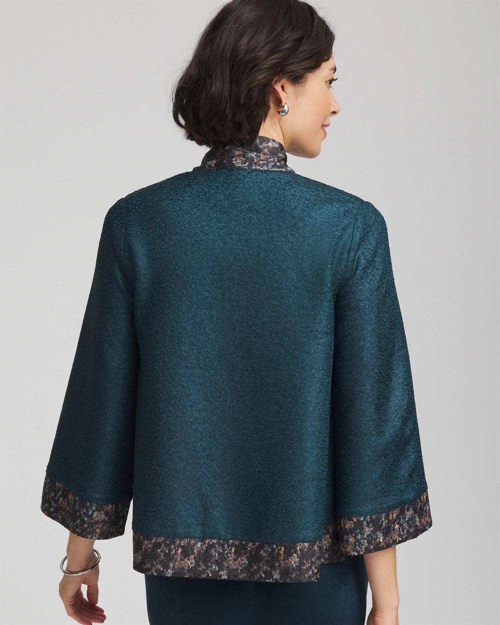 Teal Shadow Travelers™ Collection Crystal Crushed Reversible Jacket