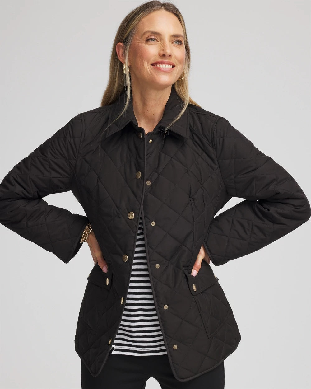 Black Quilted Barn Jacket