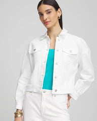 Alabaster Embroidered Relaxed Denim Jacket