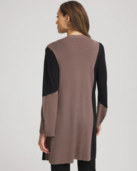 Deep Taupe Travelers™ Collection Colorblock Cardigan