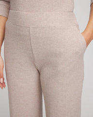 Light Taupe Heather Zenergy® Brushed Ribbed Pants