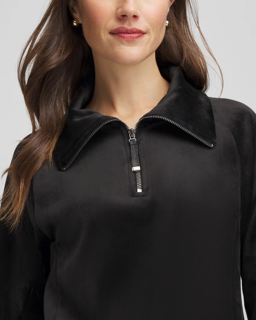 Black Zenergy® Velour Pullover