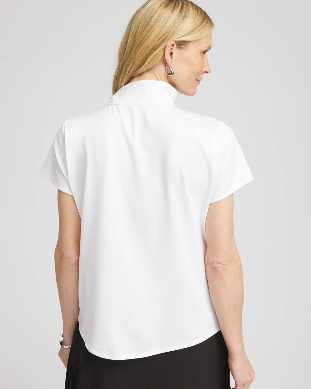 Alabaster Zenergy® UPF Mockneck Short-Sleeve Top